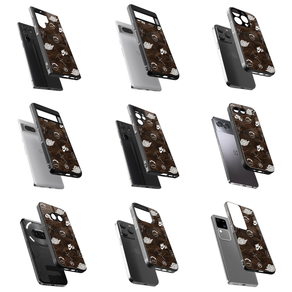 Durable Glass Back Mobile Case for iPhone, Samsung, OnePlus, Google Pixel, Redmi, Vivo, Oppo
