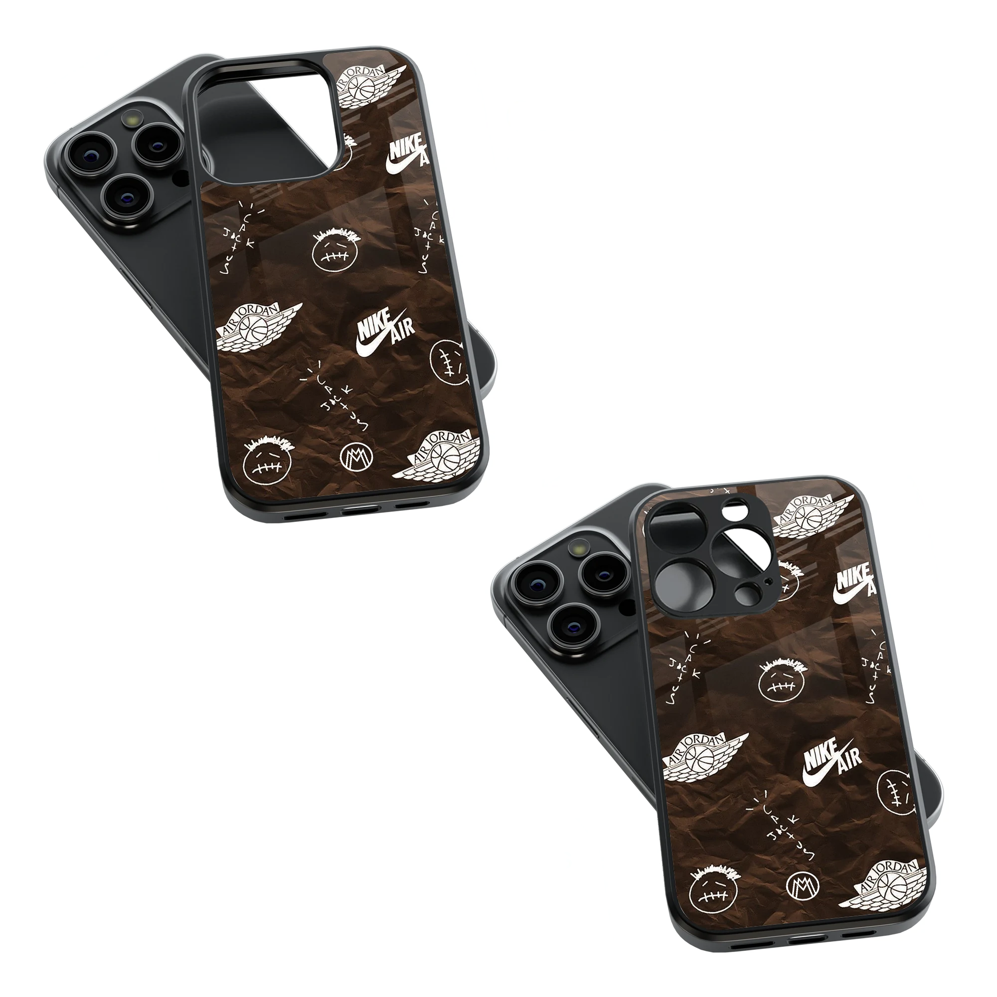 Trendy Glass Back Mobile Case for iPhone, Samsung, Redmi, OnePlus, Google Pixel, Motorola