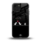 t-rex back phone cover | glass case for iphone 13 mini