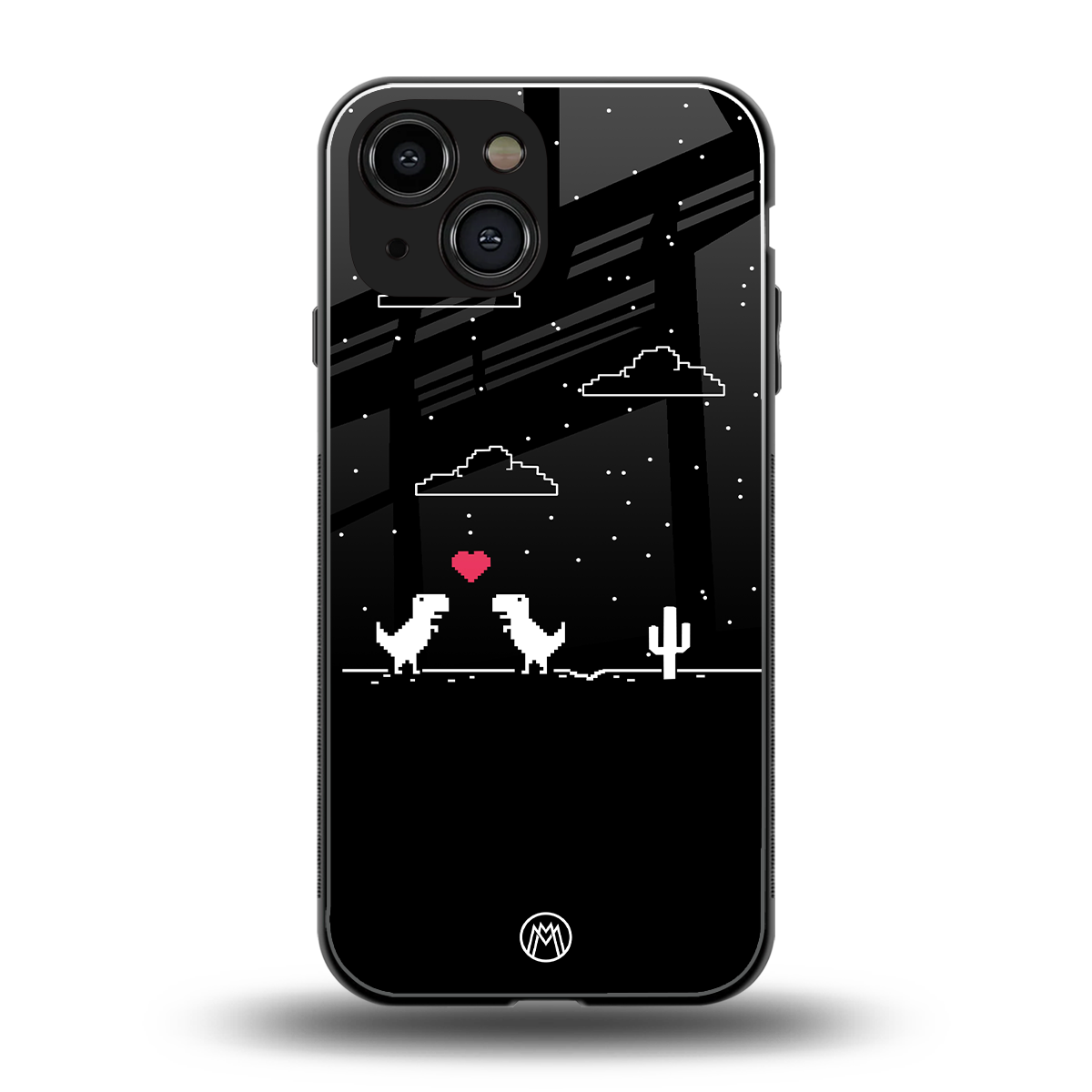 t-rex back phone cover | glass case for iphone 13 mini