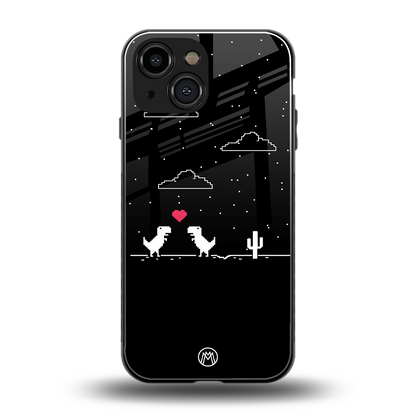 t-rex back phone cover | glass case for iphone 13 mini