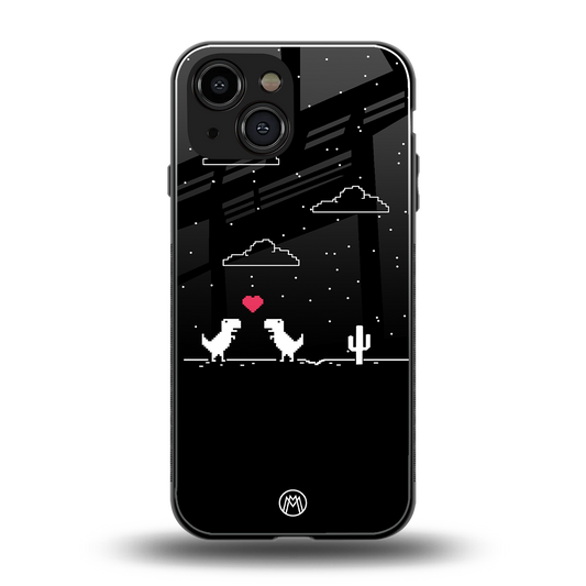 t-rex back phone cover | glass case for iphone 13 mini