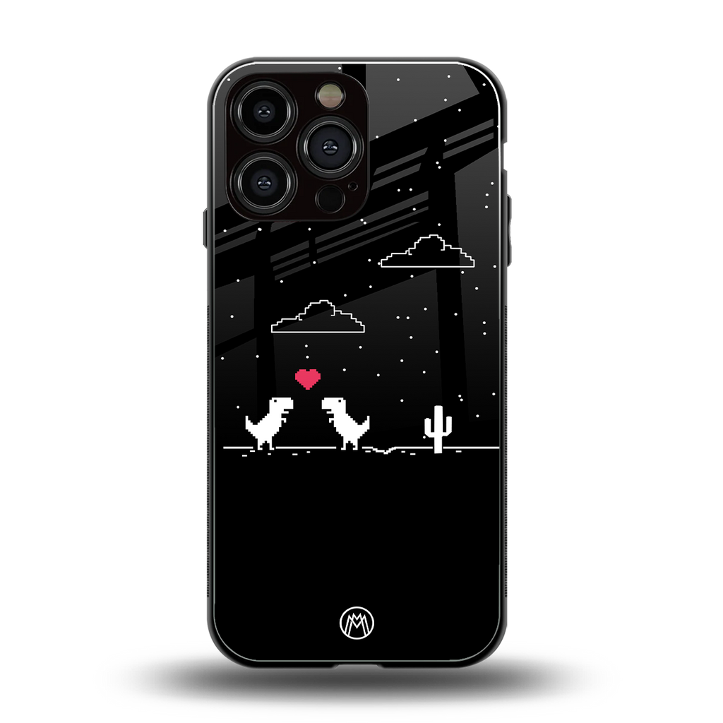 t-rex back phone cover | glass case for iphone 13 pro max