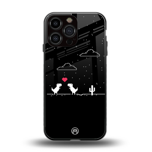 t-rex back phone cover | glass case for iphone 13 pro max