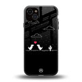 t-rex back phone cover | glass case for iphone 15 plus