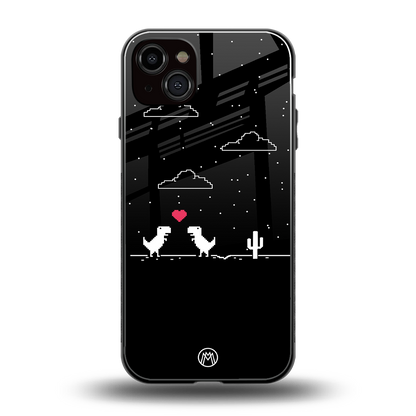 t-rex back phone cover | glass case for iphone 14 plus