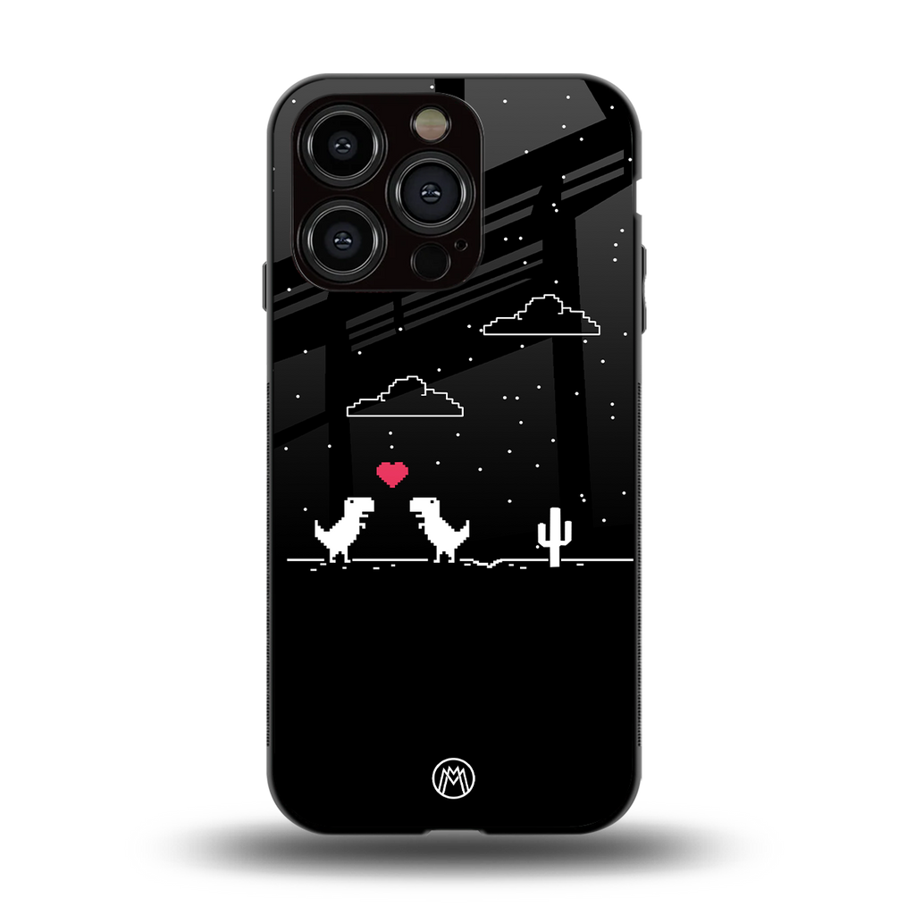 t-rex back phone cover | glass case for iphone 15 pro