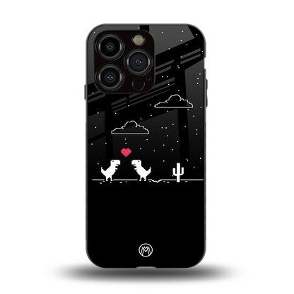 t-rex back phone cover | glass case for iphone 15 pro