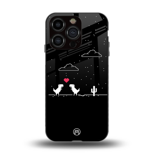 t-rex back phone cover | glass case for iphone 15 pro