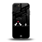 t-rex back phone cover | glass case for iphone 15
