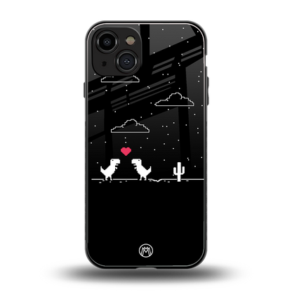 t-rex back phone cover | glass case for iphone 15