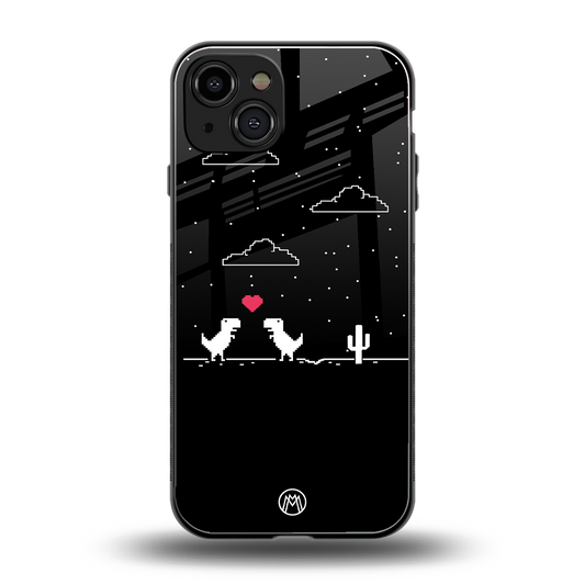 t-rex back phone cover | glass case for iphone 15