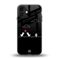 t-rex back phone cover | glass case for iphone 16 plus