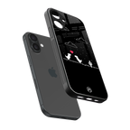 t-rex back phone cover | glass case for iphone 16 plus
