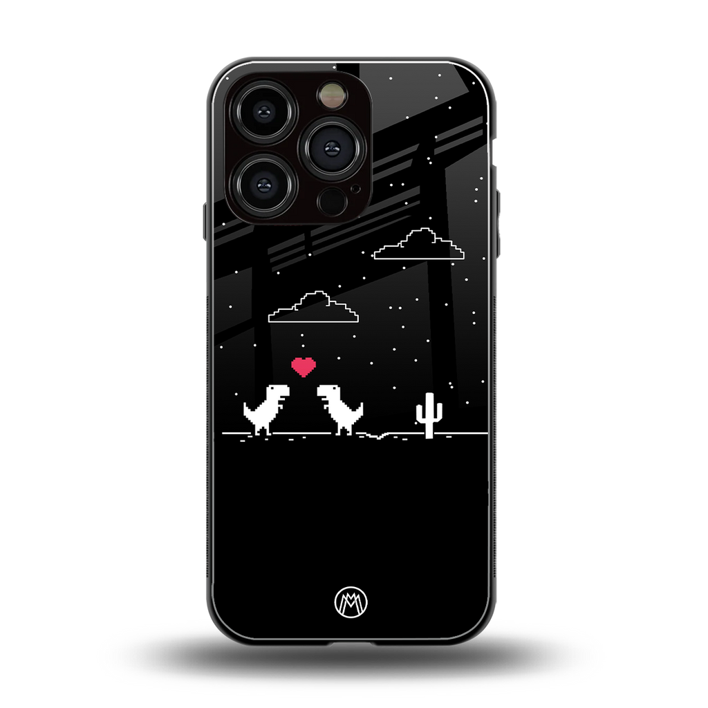 t-rex back phone cover | glass case for iphone 16 pro