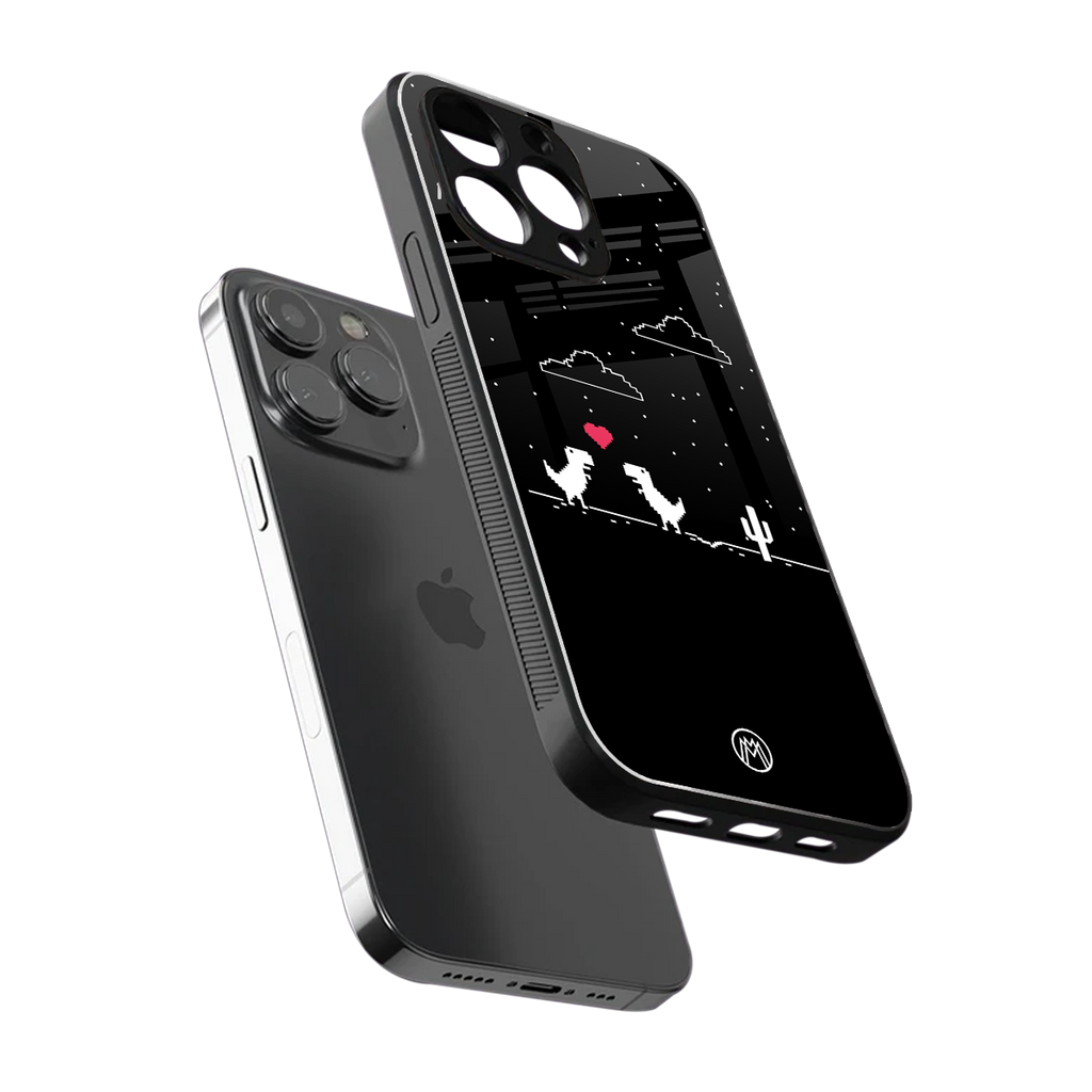 t-rex back phone cover | glass case for iphone 16 pro