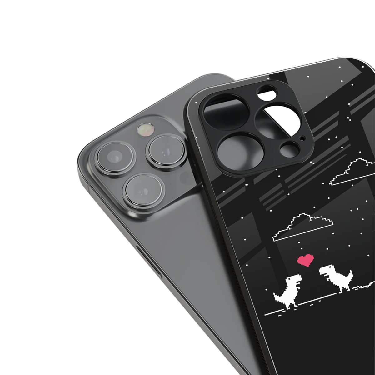 t-rex back phone cover | glass case for iphone 16 pro
