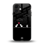 t-rex back phone cover | glass case for iphone 16