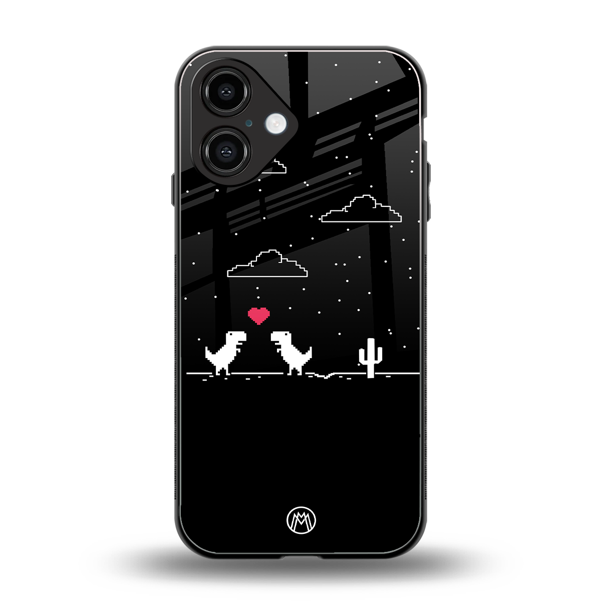 t-rex back phone cover | glass case for iphone 16