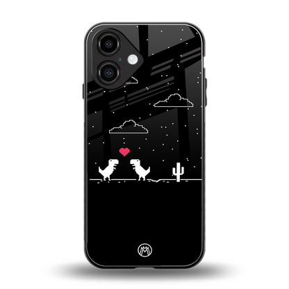 t-rex back phone cover | glass case for iphone 16