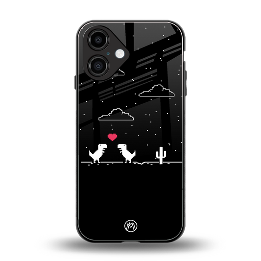 t-rex back phone cover | glass case for iphone 16