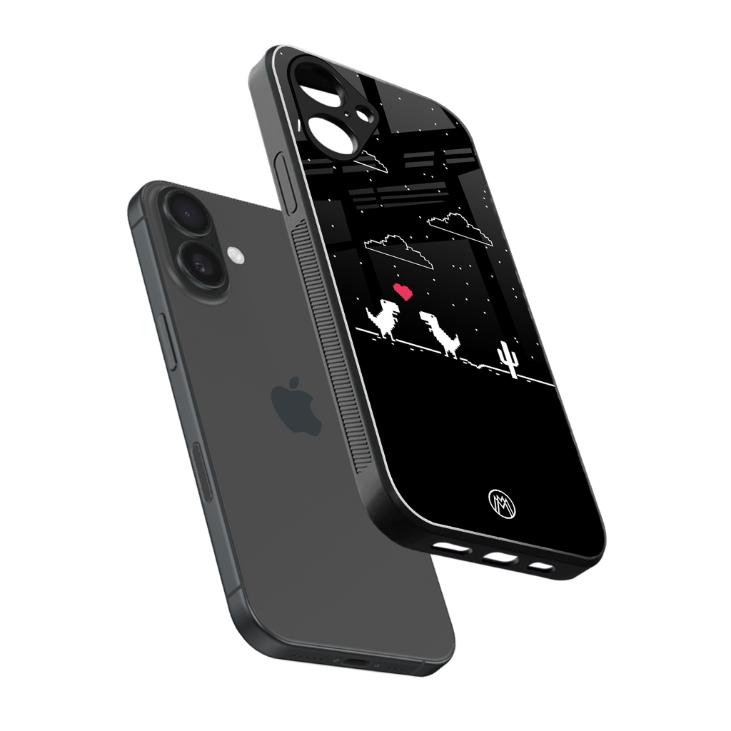t-rex back phone cover | glass case for iphone 16