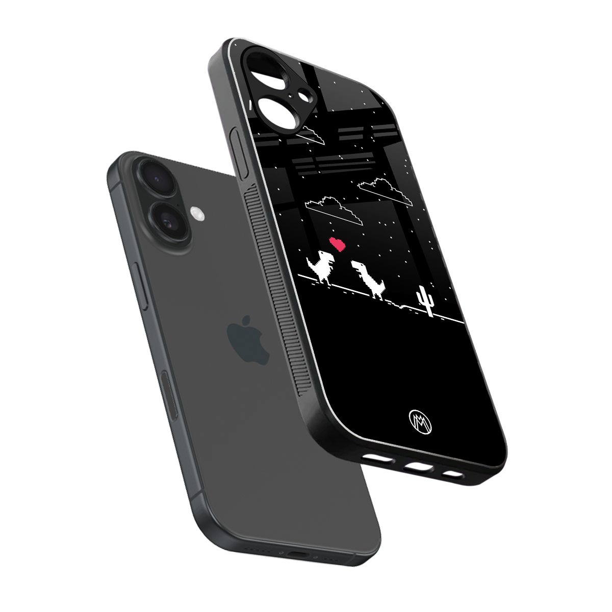 t-rex back phone cover | glass case for iphone 16