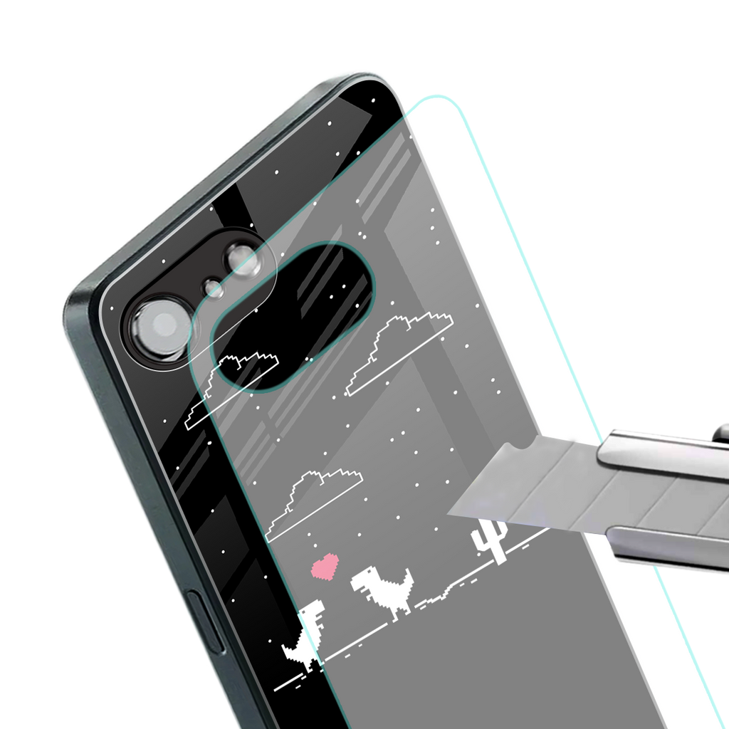 t-rex back phone cover | glass case for iphone 16e