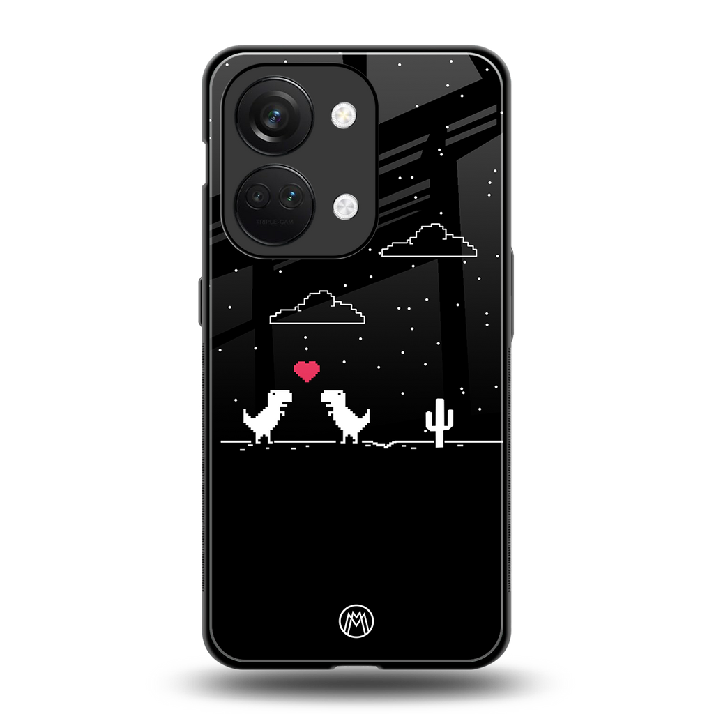 t-rex back phone cover | glass case for oneplus nord 3