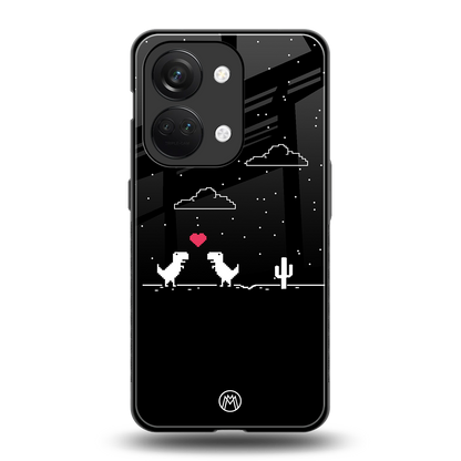 t-rex back phone cover | glass case for oneplus nord 3