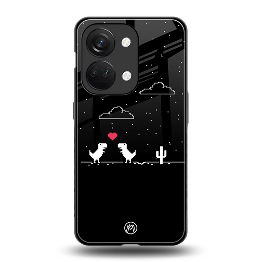 t-rex back phone cover | glass case for oneplus nord 3