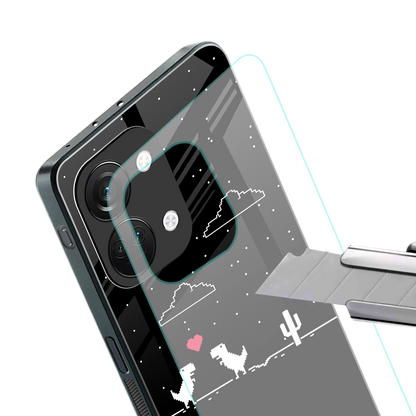t-rex back phone cover | glass case for oneplus nord 3
