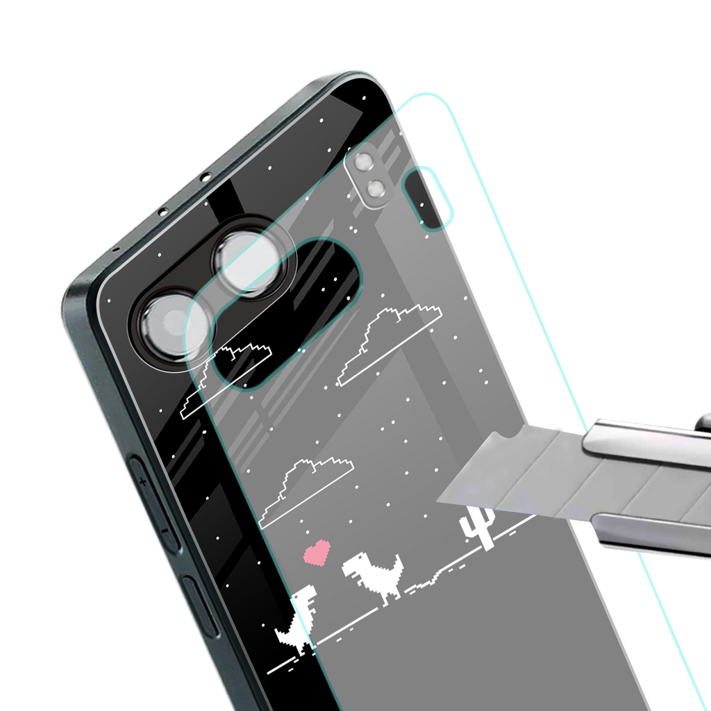 t-rex back phone cover | glass case for oneplus nord 4