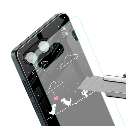 t-rex back phone cover | glass case for oneplus nord 4