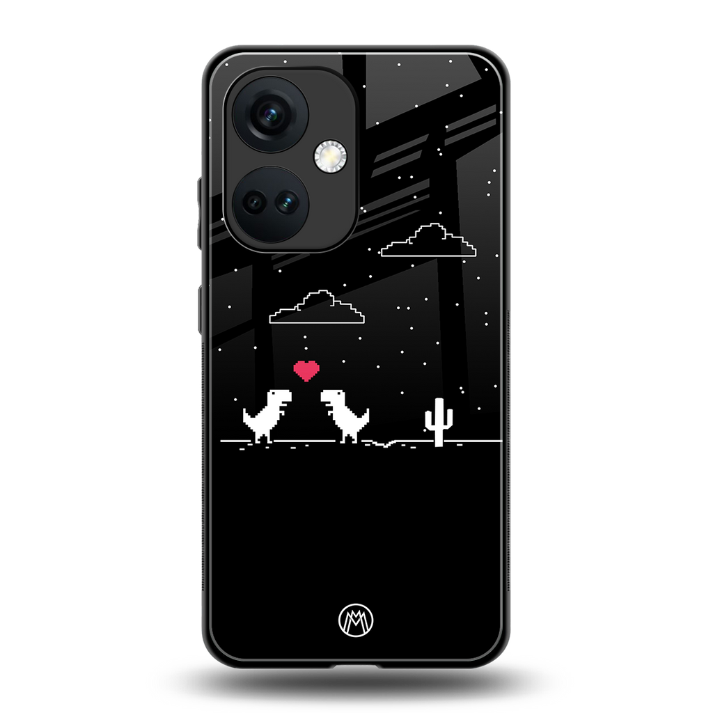 t-rex back phone cover | glass case for oneplus nord ce 3