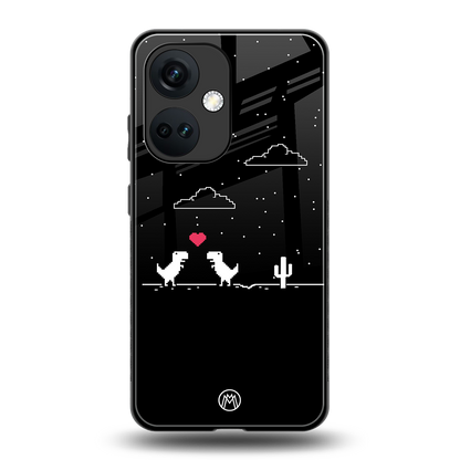t-rex back phone cover | glass case for oneplus nord ce 3
