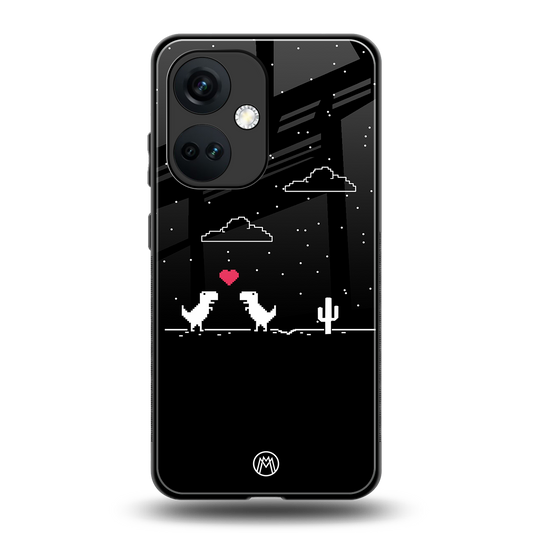 t-rex back phone cover | glass case for oneplus nord ce 3