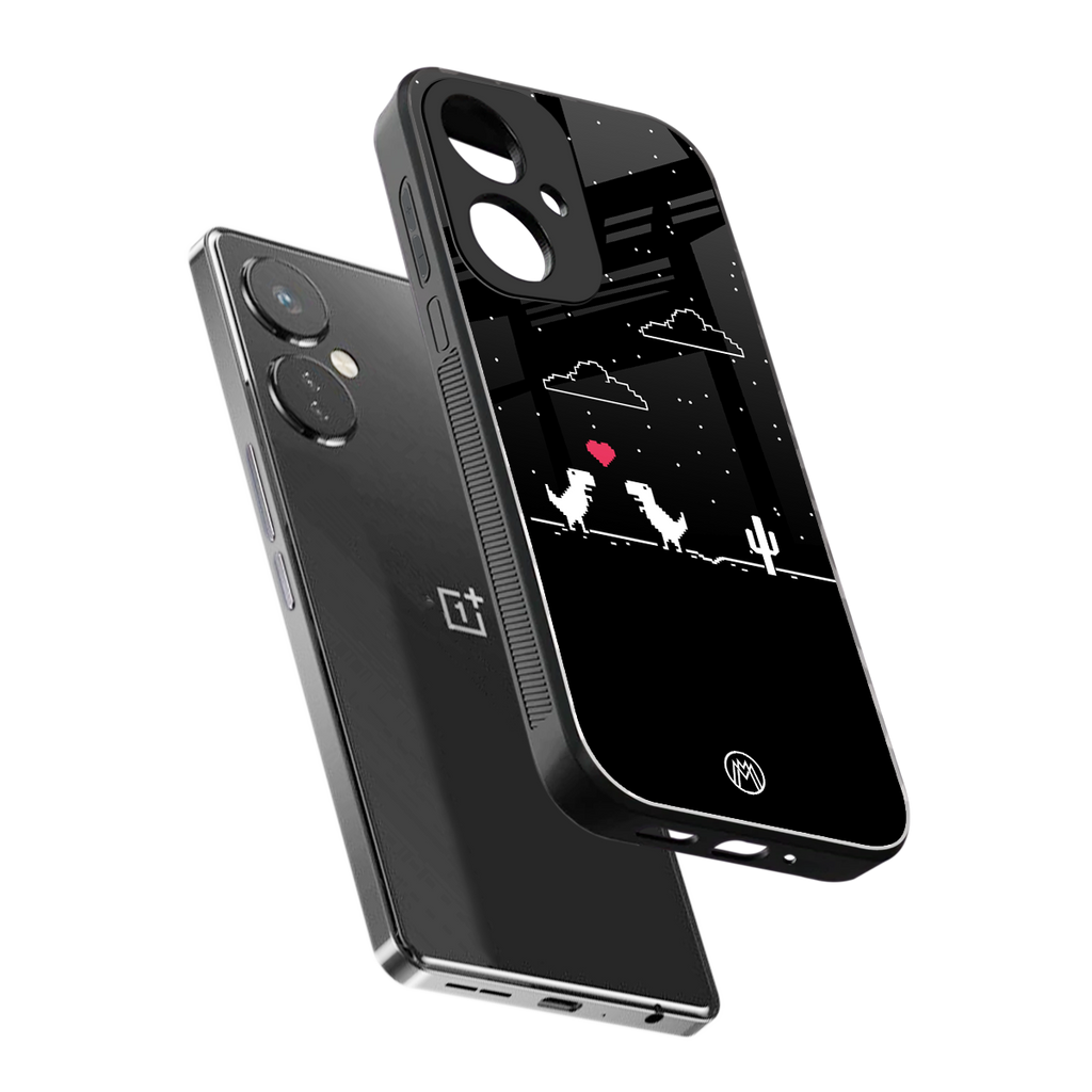 t-rex back phone cover | glass case for oneplus nord ce 3