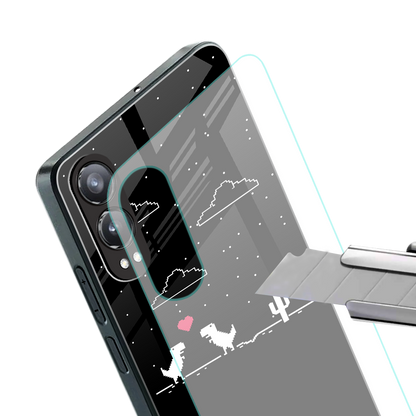 t-rex back phone cover | glass case for oneplus nord ce 4 lite