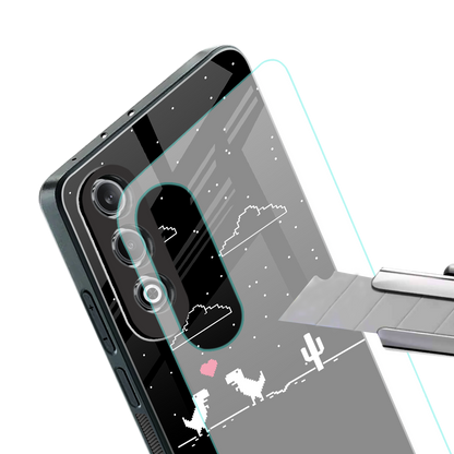 t-rex back phone cover | glass case for oneplus nord ce 4