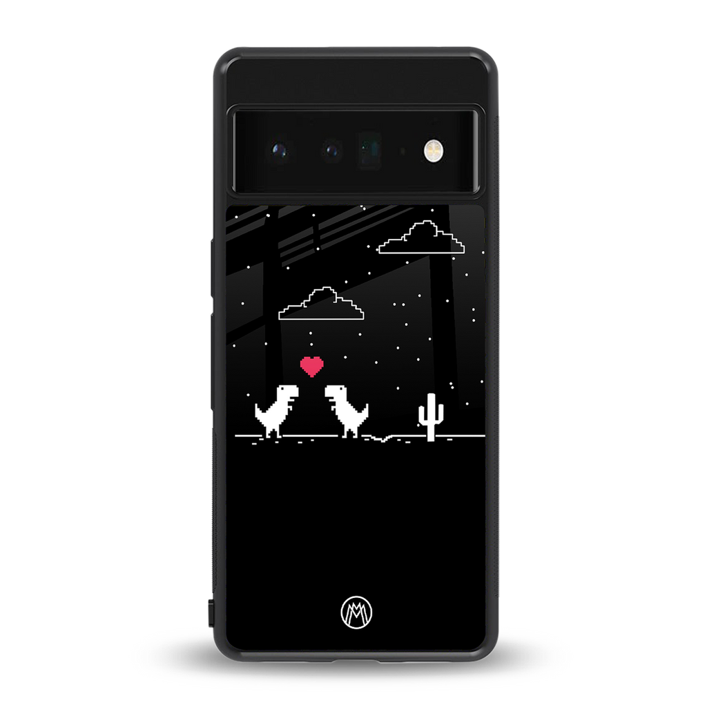 t-rex back phone cover | glass case for google pixel 6 pro