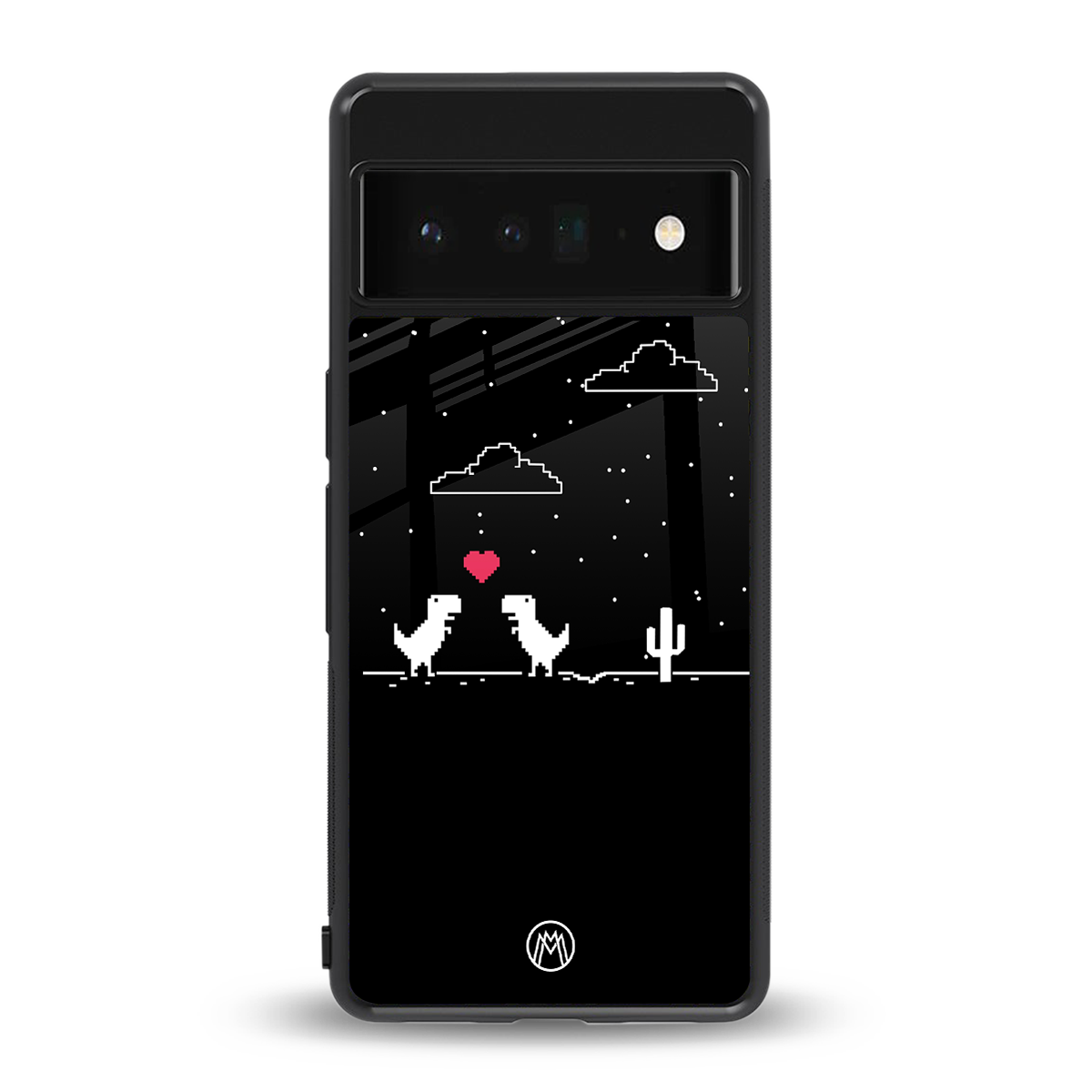 t-rex back phone cover | glass case for google pixel 6 pro
