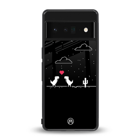 t-rex back phone cover | glass case for google pixel 6 pro