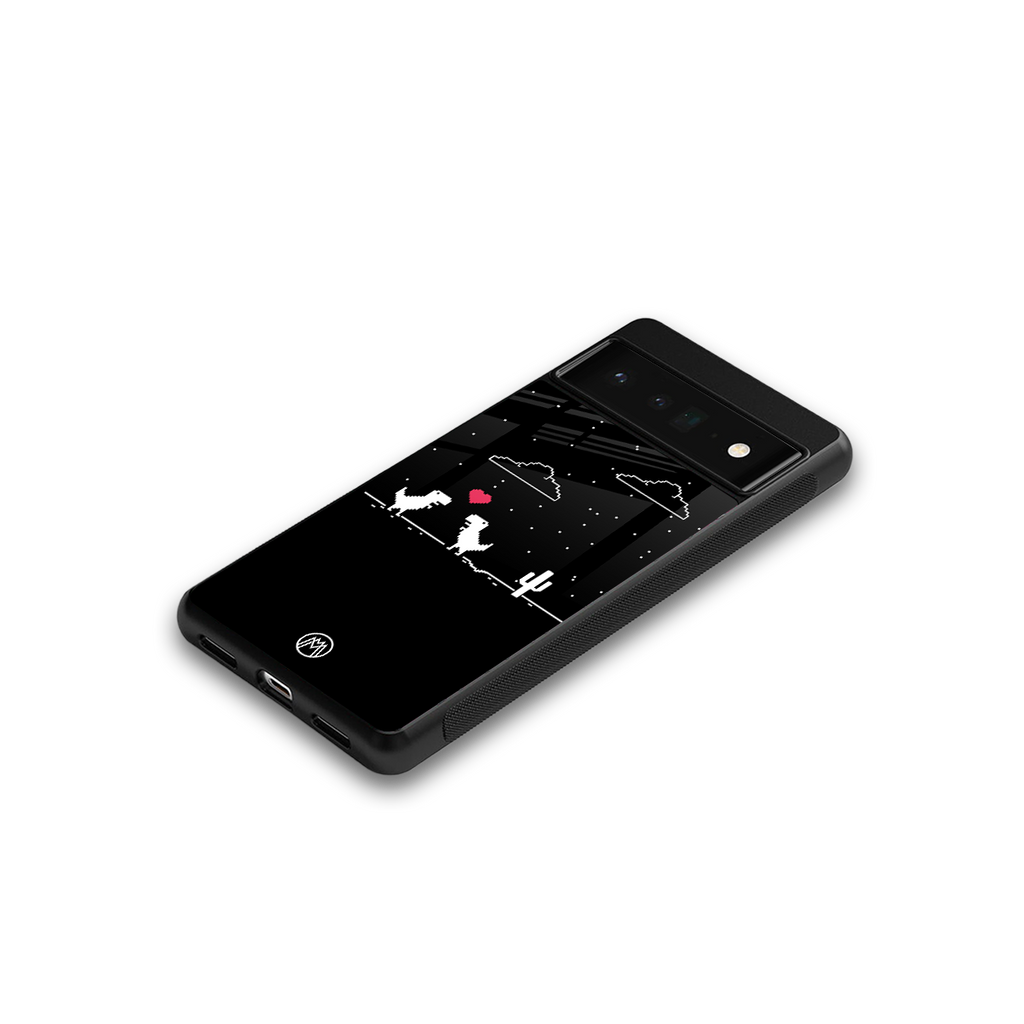 t-rex back phone cover | glass case for google pixel 6 pro