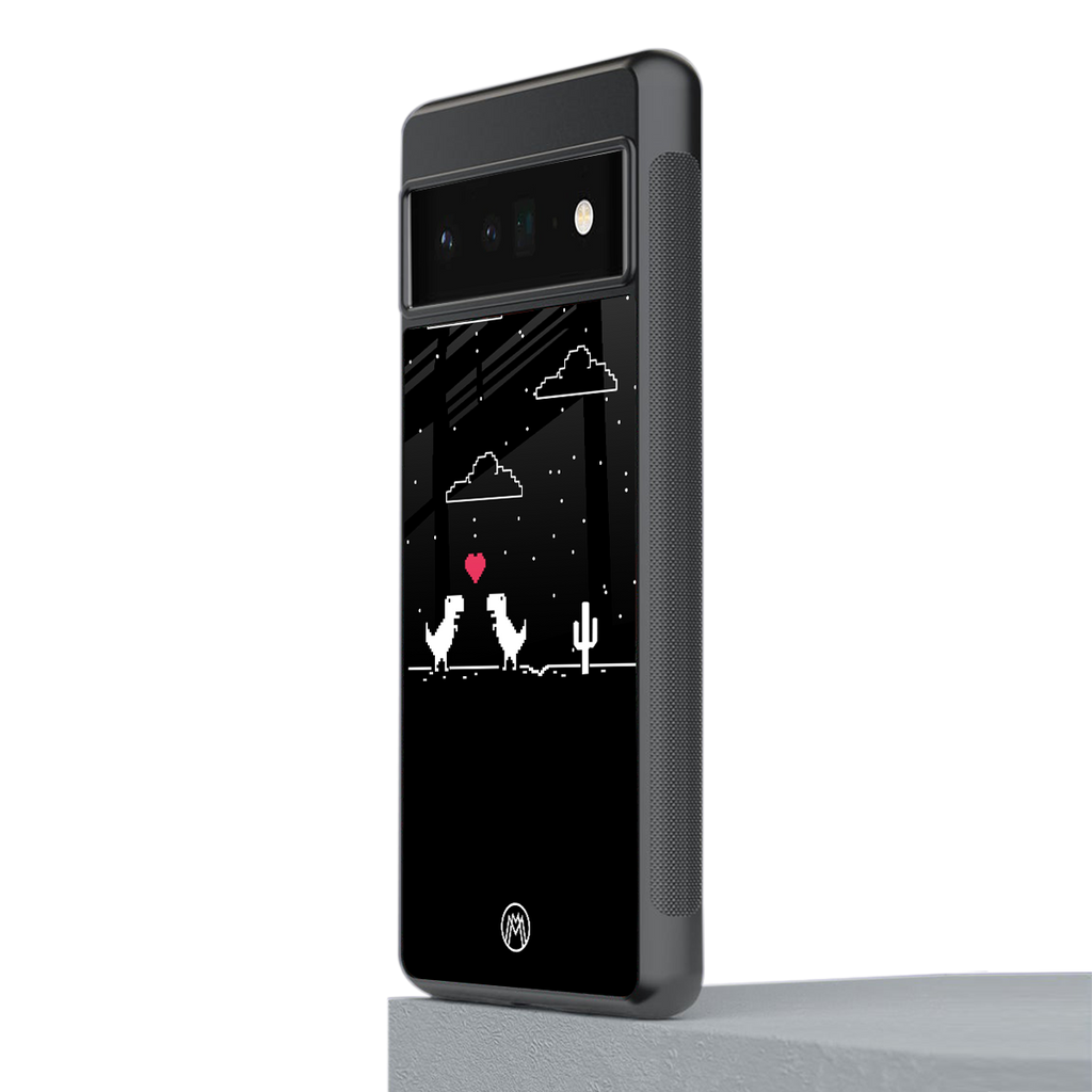 t-rex back phone cover | glass case for google pixel 6 pro