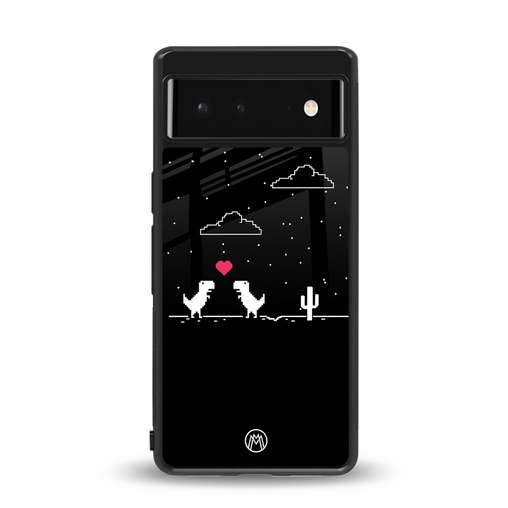 t-rex back phone cover | glass case for google pixel 6
