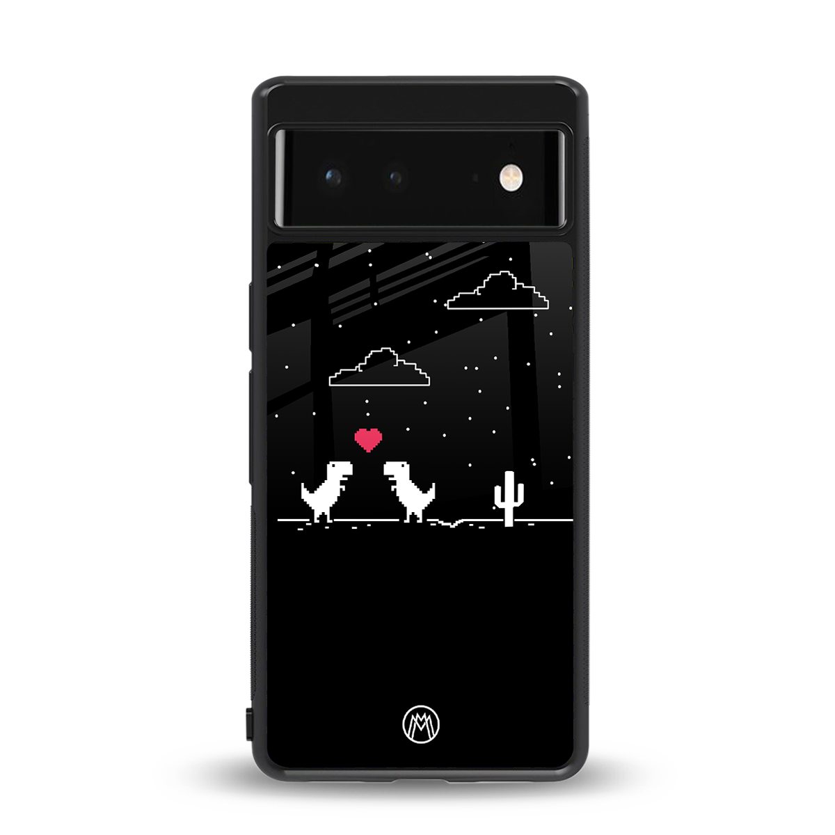 t-rex back phone cover | glass case for Google Pixel 6A