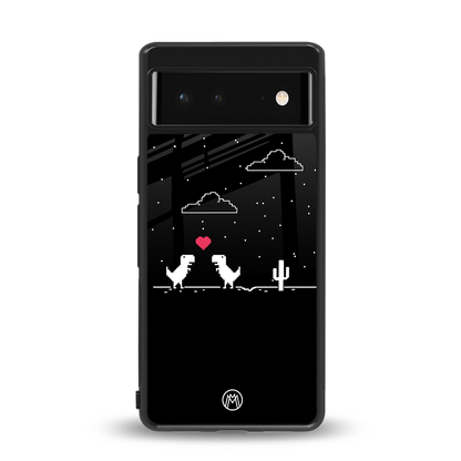 t-rex back phone cover | glass case for Google Pixel 6A