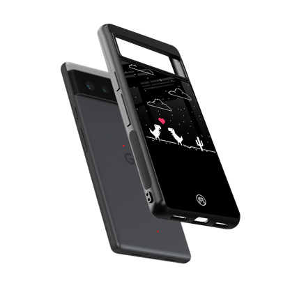 t-rex back phone cover | glass case for Google Pixel 6A