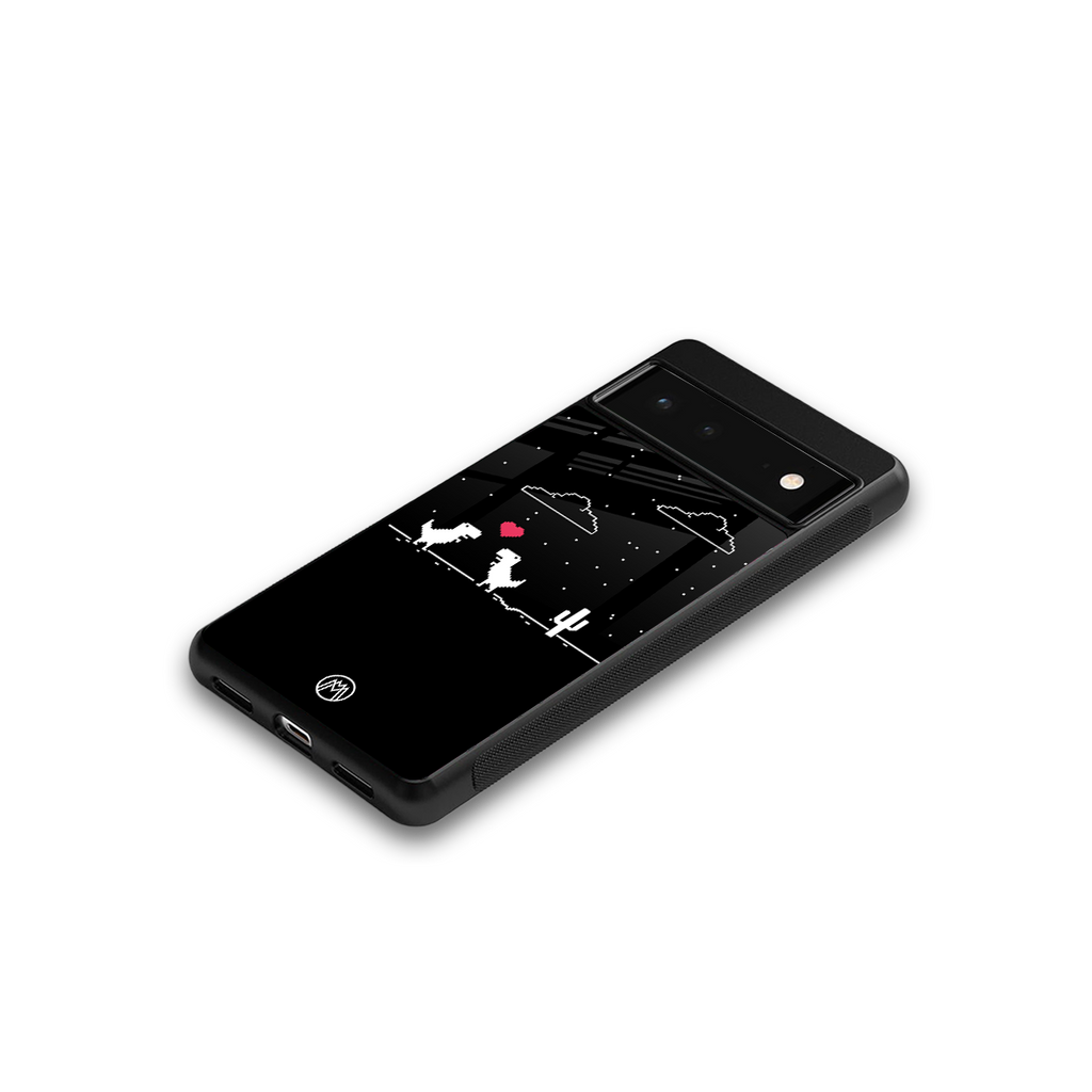 t-rex back phone cover | glass case for Google Pixel 6A